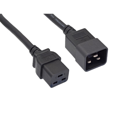 Data Center Power Cord, Black, C20 to C19, 14AWG/3C, 15 Amp