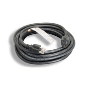 Power Extension Cord, Black, Low Profile Right Angle NEMA 5-15P to NEMA 5-15R, 13 Amp, 16 AWG