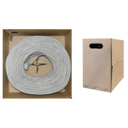 Riser Rated Cat5e Gray Ethernet Cable, Solid, UTP (Unshielded Twisted Pair), POE Compliant, CMR, Pullbox, 1000 foot