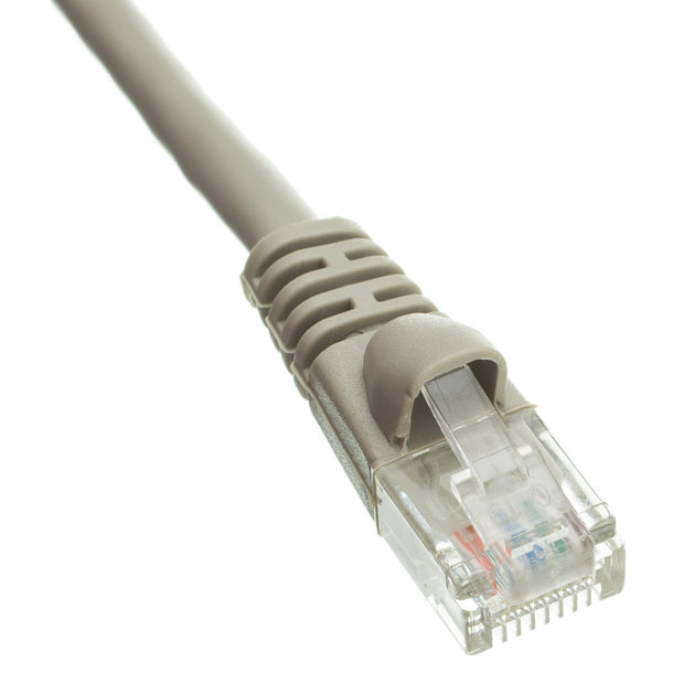 Cat5e Gray Copper Ethernet Patch Cable, Snagless/Molded Boot, POE Compliant