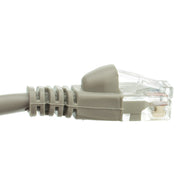 Cat5e Gray Copper Ethernet Patch Cable, Snagless/Molded Boot, POE Compliant