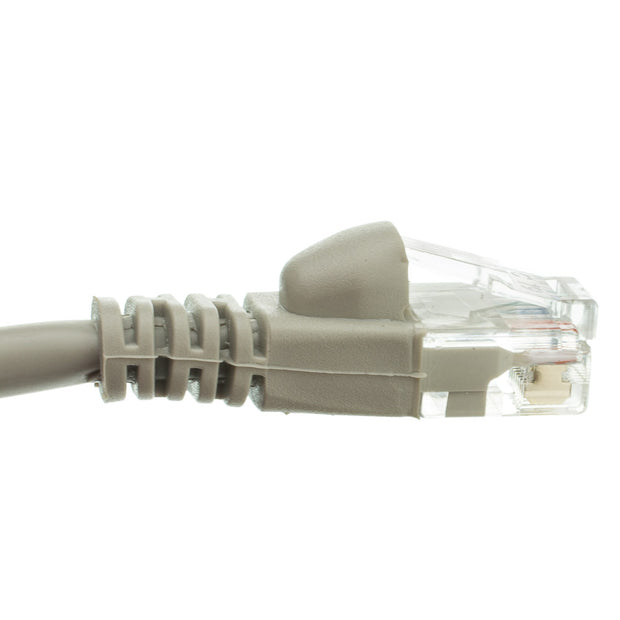 Cat5e Gray Copper Ethernet Patch Cable, Snagless/Molded Boot, POE Compliant