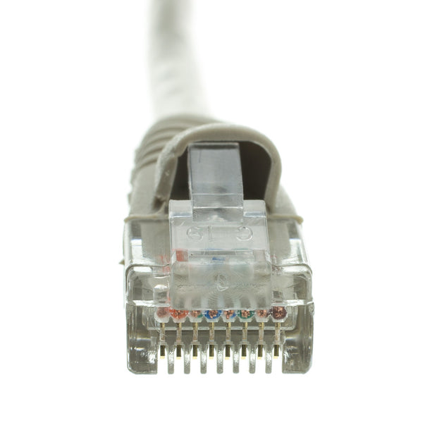 Cat5e Gray Copper Ethernet Patch Cable, Snagless/Molded Boot, POE Compliant