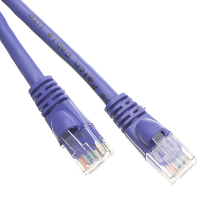 Cat5e Purple Copper Ethernet Patch Cable, Snagless/Molded Boot, POE Compliant
