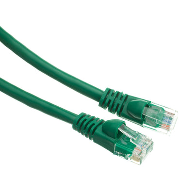 Cat5e Green Copper Ethernet Patch Cable, Snagless/Molded Boot, POE Compliant
