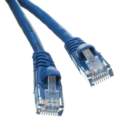 Cat5e Blue Copper Ethernet Patch Cable, Snagless/Molded Boot, POE Compliant