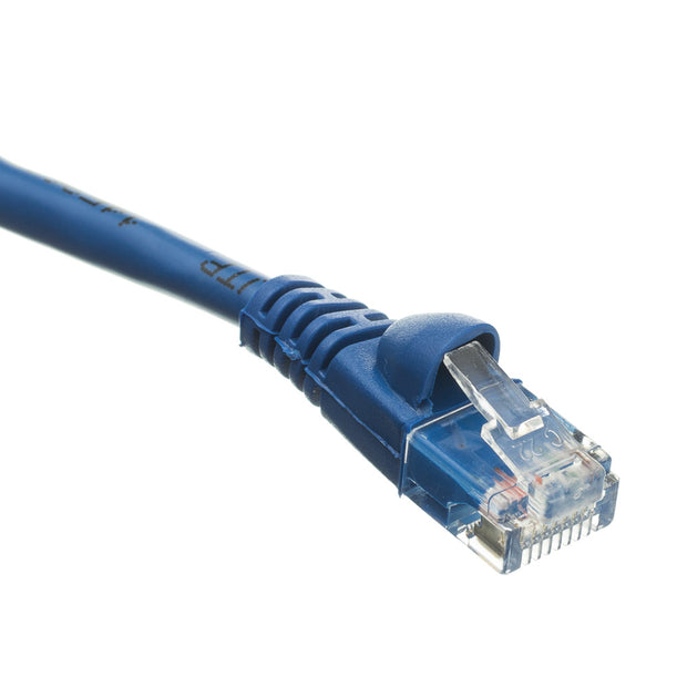 Cat5e Blue Copper Ethernet Patch Cable, Snagless/Molded Boot, POE Compliant