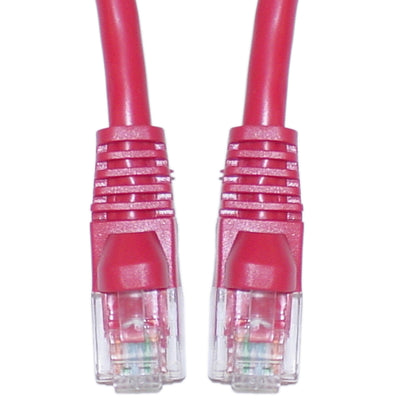 Cat6 Red Copper Ethernet Crossover Cable, Snagless/Molded Boot