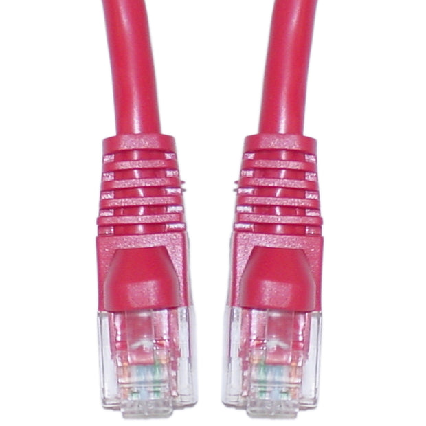 Cat6 Red Copper Ethernet Crossover Cable, Snagless/Molded Boot