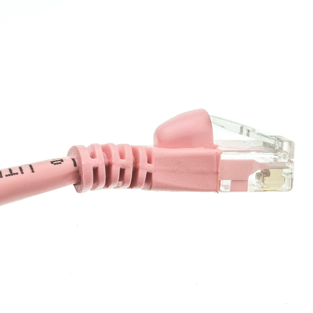 Cat5e Pink Copper Ethernet Patch Cable, Snagless/Molded Boot, POE Compliant