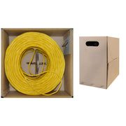 Cat5e Gray Copper Ethernet Cable, Stranded, UTP (Unshielded Twisted Pair), POE Compliant, Pullbox, 1000 foot