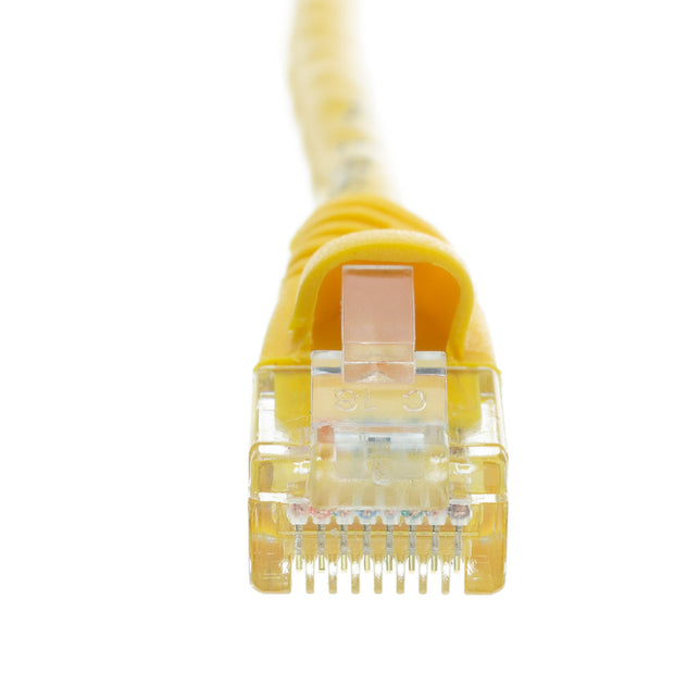 Cat5e Yellow Copper Ethernet Patch Cable, Snagless/Molded Boot, POE Compliant