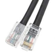 Cat5e Black Copper Ethernet Patch Cable, Bootless, POE Compliant