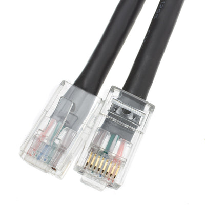 Cat5e Black Copper Ethernet Patch Cable, Bootless, POE Compliant