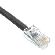 Cat5e Black Copper Ethernet Patch Cable, Bootless, POE Compliant