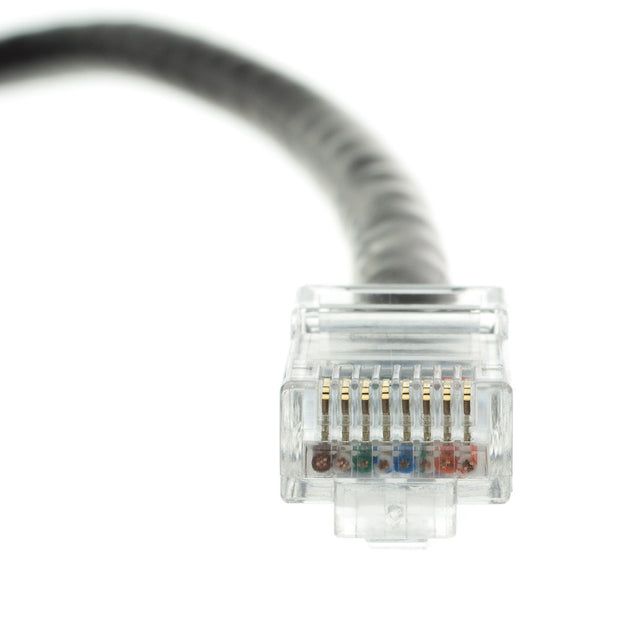 Cat5e Black Copper Ethernet Patch Cable, Bootless, POE Compliant