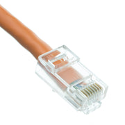 Cat5e Orange Copper Ethernet Patch Cable, Bootless, POE Compliant