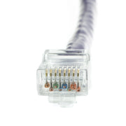 Cat5e Purple Copper Ethernet Patch Cable, Bootless, POE Compliant