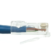 Cat5e Blue Copper Ethernet Patch Cable, Bootless, POE Compliant