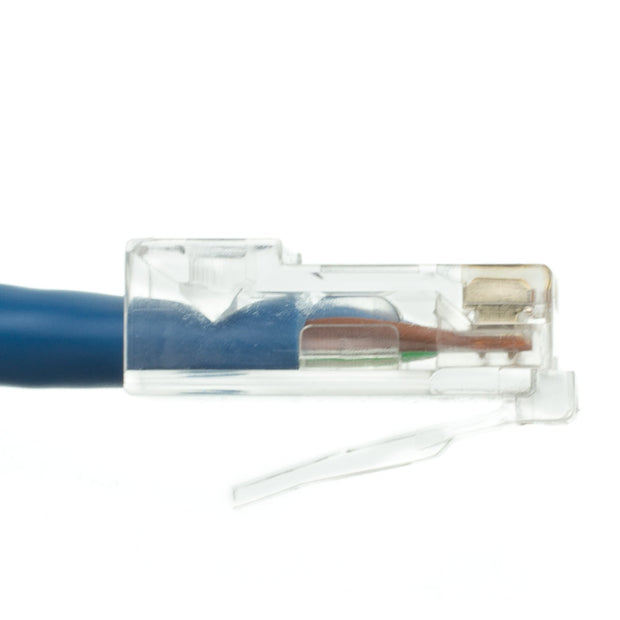 Cat5e Blue Copper Ethernet Patch Cable, Bootless, POE Compliant