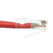Cat5e Red Copper Ethernet Patch Cable, Bootless, POE Compliant