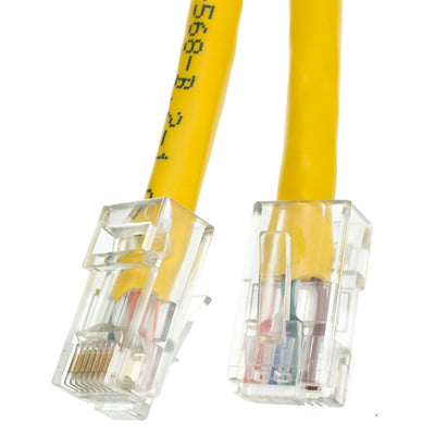 Cat5e Yellow Copper Ethernet Patch Cable, Bootless, POE Compliant