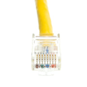 Cat5e Yellow Copper Ethernet Patch Cable, Bootless, POE Compliant