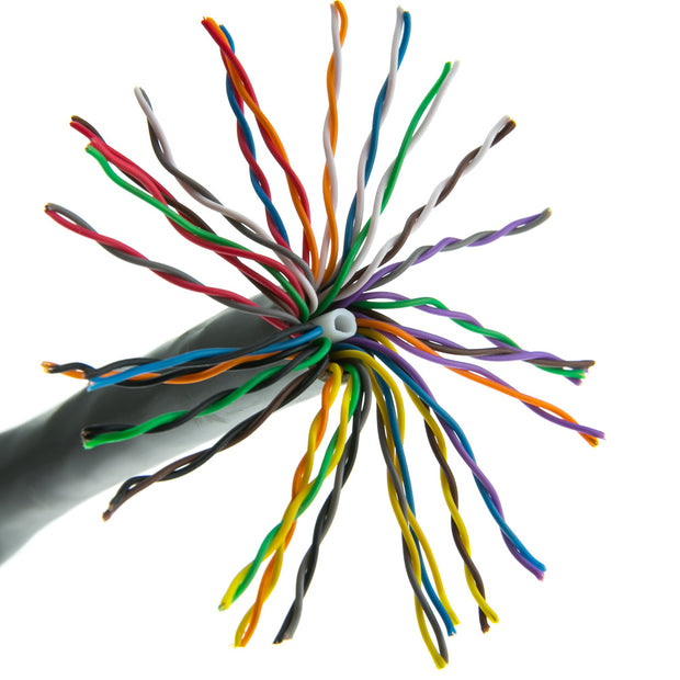 Bulk Cat5e Telco Trunk Cable, Gray, 24 AWG, 25 Twisted Pairs, CMR, Wooden Spool, 1000 foot