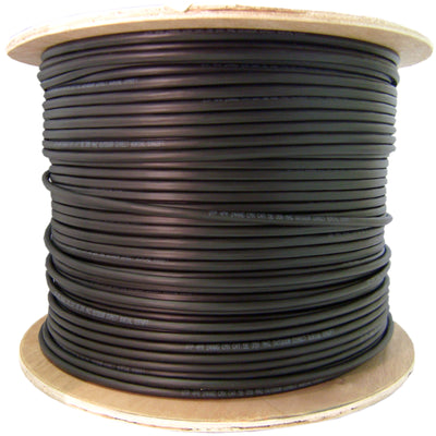 24 Fiber Indoor/Outdoor Fiber Optic Cable, Multimode 50/125, Corning ClearCurve OM4, Plenum Rated, Black, Spool, 1000ft