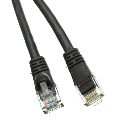 Cat6 Black Copper Ethernet Patch Cable, Snagless/Molded Boot, POE Compliant