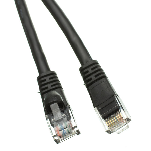 Cat6 Black Copper Ethernet Patch Cable, Snagless/Molded Boot, POE Compliant