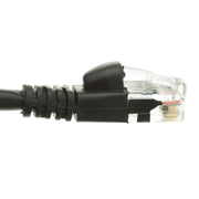Cat6 Black Copper Ethernet Patch Cable, Snagless/Molded Boot, POE Compliant