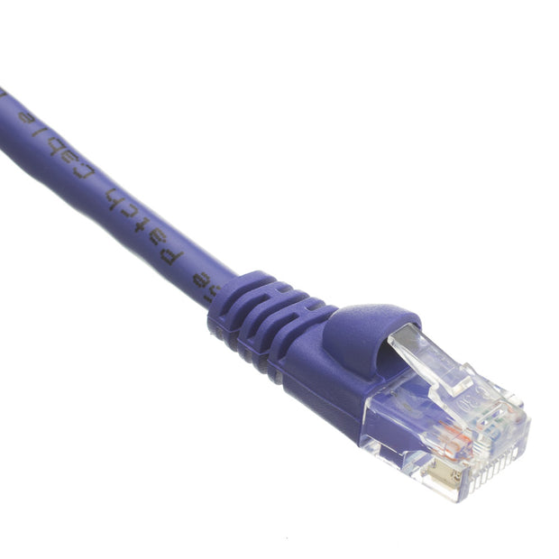 Cat6 Purple Copper Ethernet Patch Cable, Snagless/Molded Boot, POE Compliant
