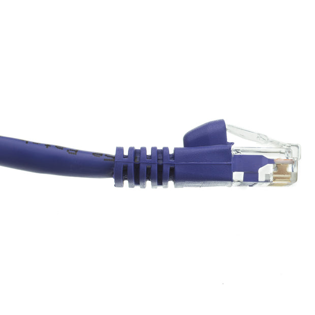 Cat6 Purple Copper Ethernet Patch Cable, Snagless/Molded Boot, POE Compliant