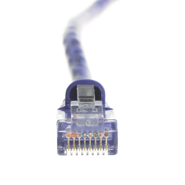 Cat6 Purple Copper Ethernet Patch Cable, Snagless/Molded Boot, POE Compliant