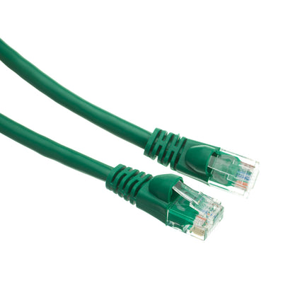Cat6 Green Copper Ethernet Patch Cable, Snagless/Molded Boot, POE Compliant