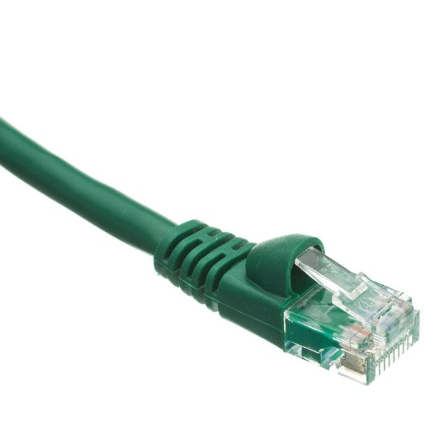 Cat6 Green Copper Ethernet Patch Cable, Snagless/Molded Boot, POE Compliant