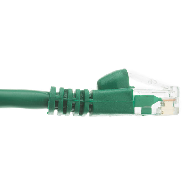 Cat6 Green Copper Ethernet Patch Cable, Snagless/Molded Boot, POE Compliant