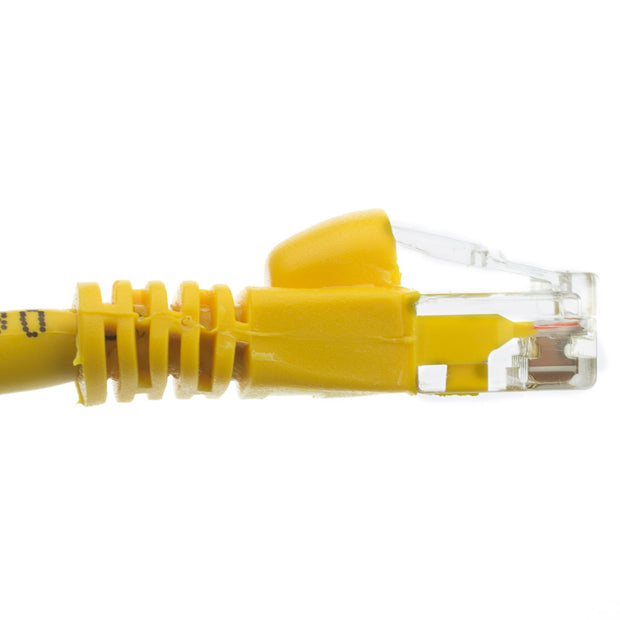 Cat6 Yellow Copper Ethernet Patch Cable, Snagless/Molded Boot, POE Compliant