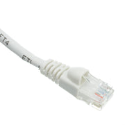 Cat6 White Copper Ethernet Patch Cable, Snagless/Molded Boot, POE Compliant