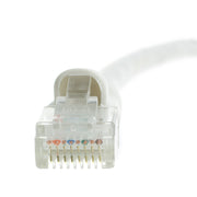 Cat6 White Copper Ethernet Patch Cable, Snagless/Molded Boot, POE Compliant
