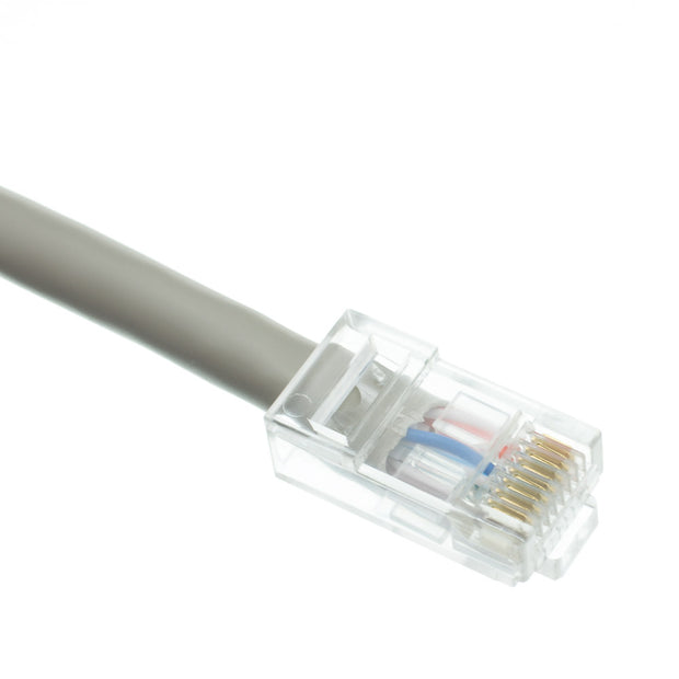 Cat6 Gray Copper Ethernet Patch Cable, Bootless, POE Compliant