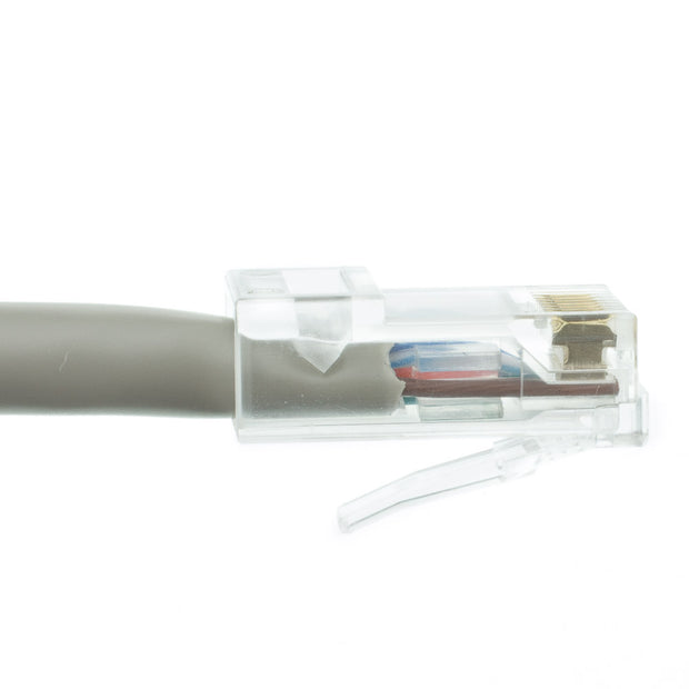 Cat6 Gray Copper Ethernet Patch Cable, Bootless, POE Compliant