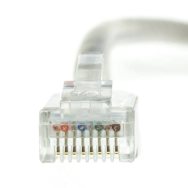 Cat6 Gray Copper Ethernet Patch Cable, Bootless, POE Compliant