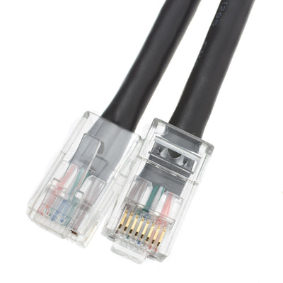 Cat6 Black Copper Ethernet Patch Cable, Bootless, POE Compliant