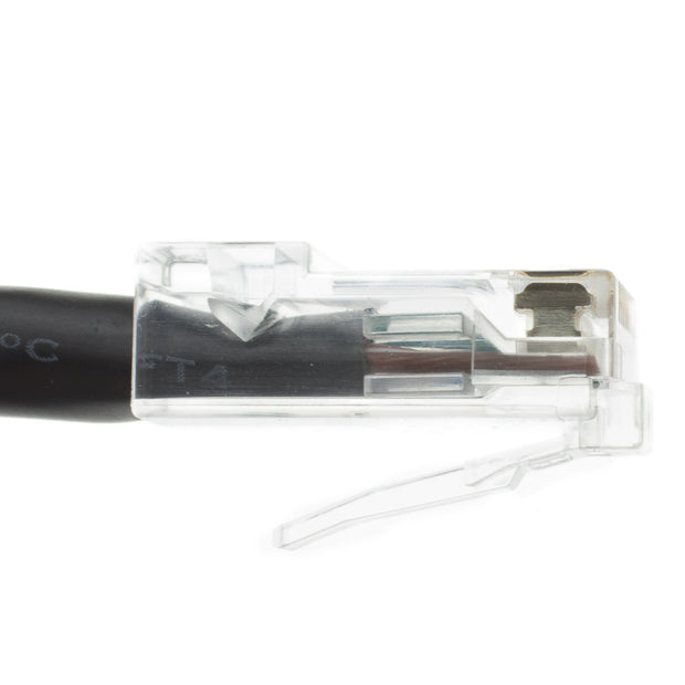 Cat6 Black Copper Ethernet Patch Cable, Bootless, POE Compliant