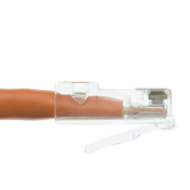 Cat6 Orange Copper Ethernet Patch Cable, Bootless, POE Compliant