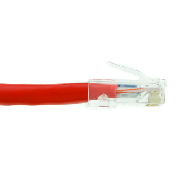 Cat6 Red Copper Ethernet Patch Cable, Bootless, POE Compliant