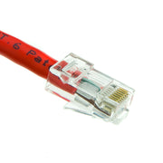 Cat6 Red Copper Ethernet Patch Cable, Bootless, POE Compliant