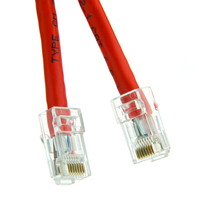 Cat6 Red Copper Ethernet Patch Cable, Bootless, POE Compliant